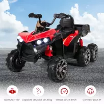 Koduva 12V vaikų elektrinis keturratis raudonas