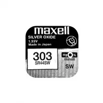 Maxell sidabro oksido baterijos 303 SR44SW 1.55V, 1vnt.