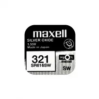 Maxell sidabro oksido baterijos 321 SR616SW 1.55V, 1vnt.