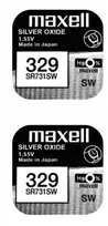 Maxell sidabro oksido baterijos 329 SR731SW 1.55V, 2vnt.