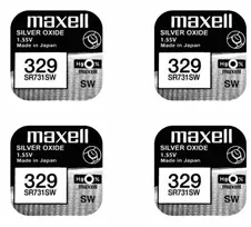 Maxell sidabro oksido baterijos 329 SR731SW 1.55V, 4vnt.
