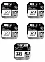 Maxell sidabro oksido baterijos 329 SR731SW 1.55V, 5vnt.