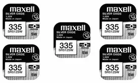 Maxell sidabro oksido baterijos 335 SR512SW 1.55V, 5vnt.