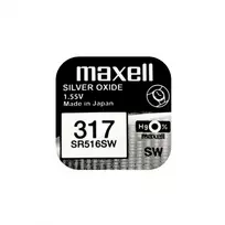 Maxell sidabro oksido baterijos 317 SR516SW 1.55V, 1vnt.