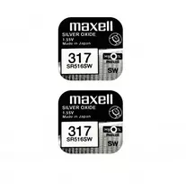 Maxell sidabro oksido baterijos 317 SR516SW 1.55V, 2vnt.
