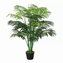 Didelė dirbtinė palmė, 125 cm, su 18 palmių lapų, vazone, skirta svetainei, balkonui