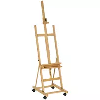 Sulankstomas molbertas su ratukais, reguliuojamo aukščio 50,5 x 53 x 53 x 178-238cm