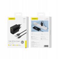 Foneng Eu64 18w įkroviklis su Micro Usb kabeliu, juodas