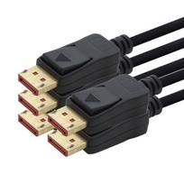 5 x 5m Displayport 1.4 kabeliai, 8k juodi