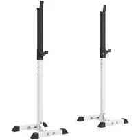 Štangos stovas, 2 vnt., reguliuojamo aukščio su guminėmis kojelėmis, 105-160 cm, jėgos treniruotėms, iki 150 kg