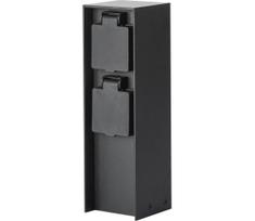 BRILAGI - Lauko kištukinis stulpelis PILLAR 2Z SCHUKO 230V IP44 juodas