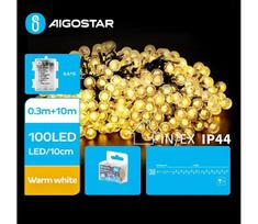 Aigostar - LED lauko girlianda 100xLED/3xAA/8 funkcijų 10,3 m IP44 šiltai balta