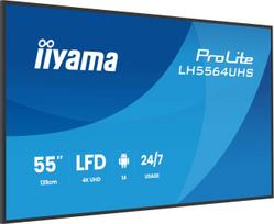 IIYAMA  LH5564UHS-B1AG Signage Display Digital signage flat panel 139.7 cm (55") Wi-Fi 500 cd/m² 4K Ultra HD Black Built-in processor Android 24/7 | 527557  | 4948570125319