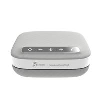 j5create USB-C-Dock für 4K-Freisprecheinrichtung, Kabelgebunden, USB 3.2 Gen 1 (3.1 Gen 1) Type-C, 1 Weiss/Grau (JCDS335-N)