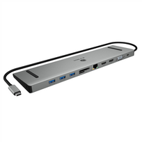Raidsonic Docking Station | IB-DK2106a-CPD | 1 Ethernet LAN (RJ-45) port | 1 VGA (D-Sub) port | 2 HDMI ports