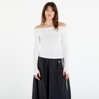 adidas Off-Shoulder Long Sleeve Long-Sleeve Top Cloud White - Dydis S (KC8869 Marškinėliai)