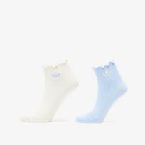 adidas Ruffle Quarter Socks Crystal Sky/ Off White - Dydis S (KD8368 Kojinės)