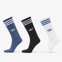 adidas 3-Stripes High Crew Socks 3 Pairs White/ Night Marine/ Black - Dydis S (KD8240 Kojinės)
