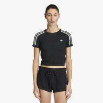 adidas Knitted Crochet Cali T-Shirt Black - Dydis XS (KC6481 Marškinėliai)