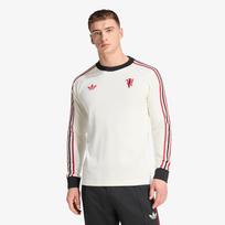 adidas Manchester United Originals Long Sleeve T-Shirt Off White - Dydis S (JZ2235 Marškinėliai)