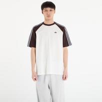 adidas Britcore Short Sleeve Ringer T-Shirt Off White/ Aurora Coffee - Dydis M (HZ3830 Marškinėliai)
