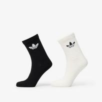 adidas Fluffy Crew Sock 2-Pack Off White/ Black - Dydis S (JX5217 Kojinės)