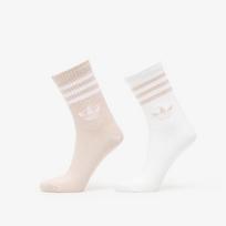 adidas 3-Stripes Glitter Crew Socks 2 Pairs Blush Pink/ White - Dydis S (KD0966 Kojinės)