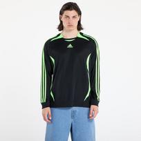 adidas Teamgeist Adicolor Long Sleeve Loose T-Shirt Black / Signal Green - Dydis L (JW5908 Marškinėliai)
