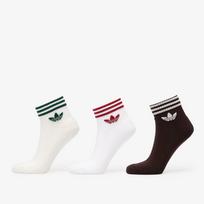 adidas 3-Stripes Ankle Socks 3 Pairs Off White/ Aurora Coffee/ White - Dydis M (KD8257 Kojinės)