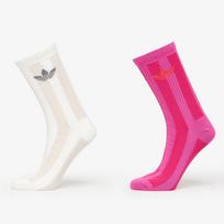 adidas Striped Crew Socks 2-Pack Off White/ Signal Green - Dydis M (JW2987 Kojinės)