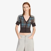 adidas Checked V-Neck Shirt With Buttons Multicolor - Dydis S (KW4548 Marškinėliai)