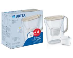 Brita Style Essential filtro indėklas + 4 Maxtra Pro Pure Performance filtro kasetės (smėlio spalvos)
