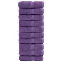 Aukščiausios kokybės rankšluosčiai SOLUND, 10 vnt., violetiniai, 30x30 cm, 600 g/m²