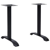 Bistro stalo kojos, 2 vnt., juodos, 61x8x72 cm, ketaus