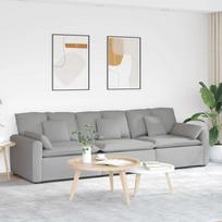 Modulinė sofa su pagalvėlėmis, debesų pilka