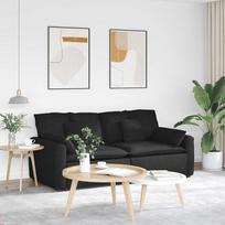 Modulinė sofa su pagalvėlėmis, juoda