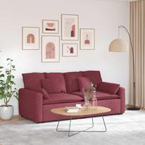 Modulinė sofa su pagalvėlėmis, vyno raudonumo
