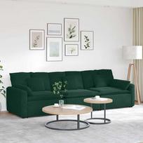Modulinė sofa su pagalvėlėmis, tamsiai žalia