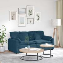 Modulinė sofa su pagalvėlėmis, mėlyna