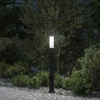 Šviestuvas su stulpeliu, 80 cm, juodas, IP44