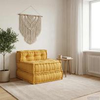 Modulinė sofa, geltona, 70x70x54 cm, audinys