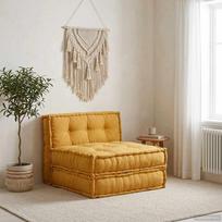 Modulinė sofa, geltona, 70x70x36, audinys
