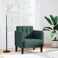 Sofa-kėdė su porankiais, tamsiai žalia, 53 cm, audinys