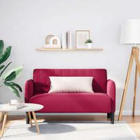 Dvivietė sofa, vyno raudonumo, 109 cm, aksominė