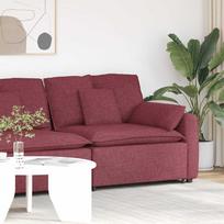 Modulinė sofa su porankiu, vyno raudonos spalvos, 100 cm