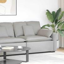 Modulinė sofa su porankiu ir pagalvėlėmis, pilka, 100 cm