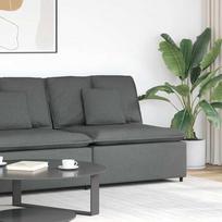 Modulinė sofa su pagalvėlėmis, tamsiai pilka, 100 cm