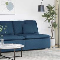 Modulinė sofa su pagalvėlėmis, mėlyna, 100 cm