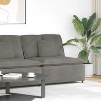 Modulinė sofa su pagalvėlėmis, šviesiai pilka, 100 cm