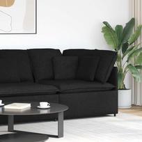 Modulinė kampinė sofa su pagalvėlėmis, juoda, 100 cm